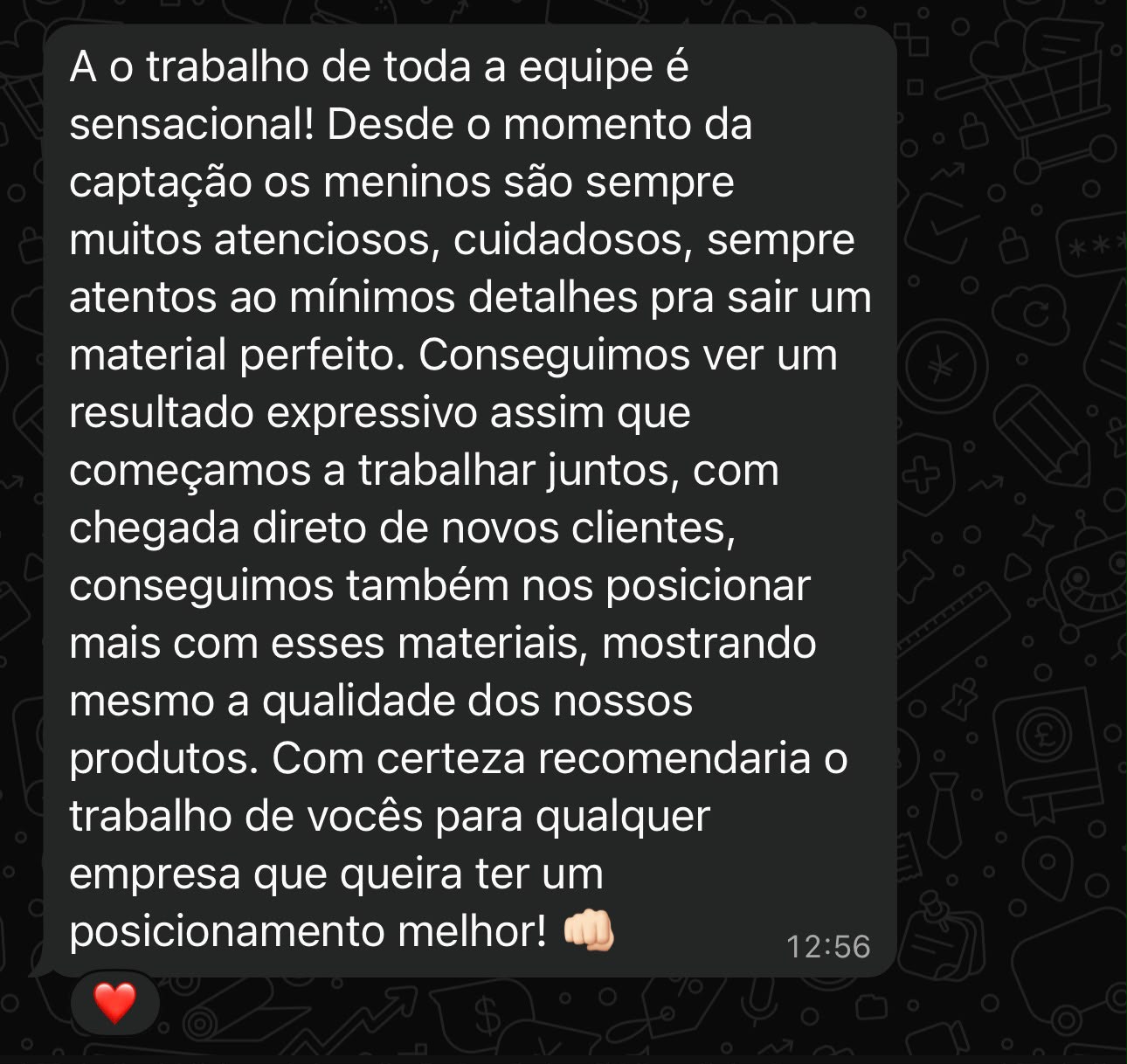 Depoimento de cliente